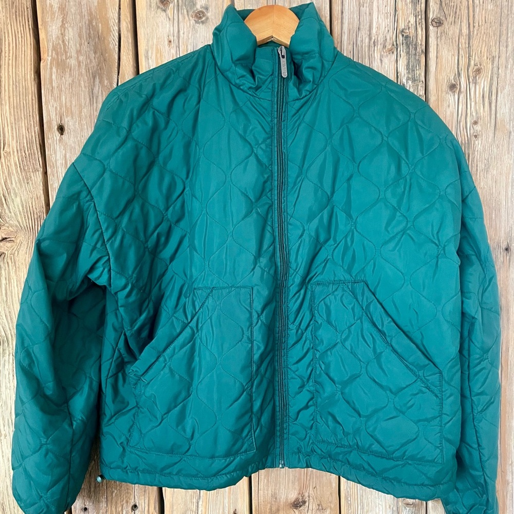 Emerald Green Zella Bomber Jacket